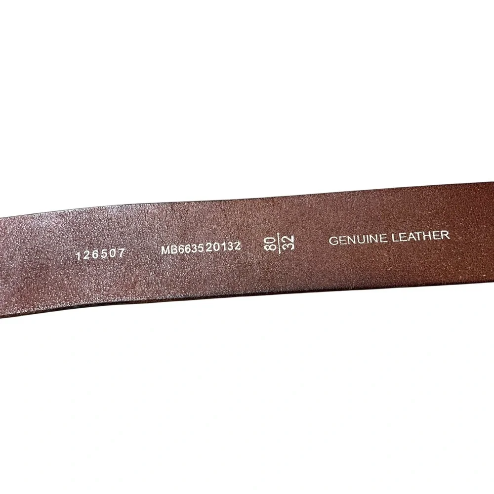 Fossil‎ Mens Brown Textured Genuine Leather Belt Size 32 MB663520132